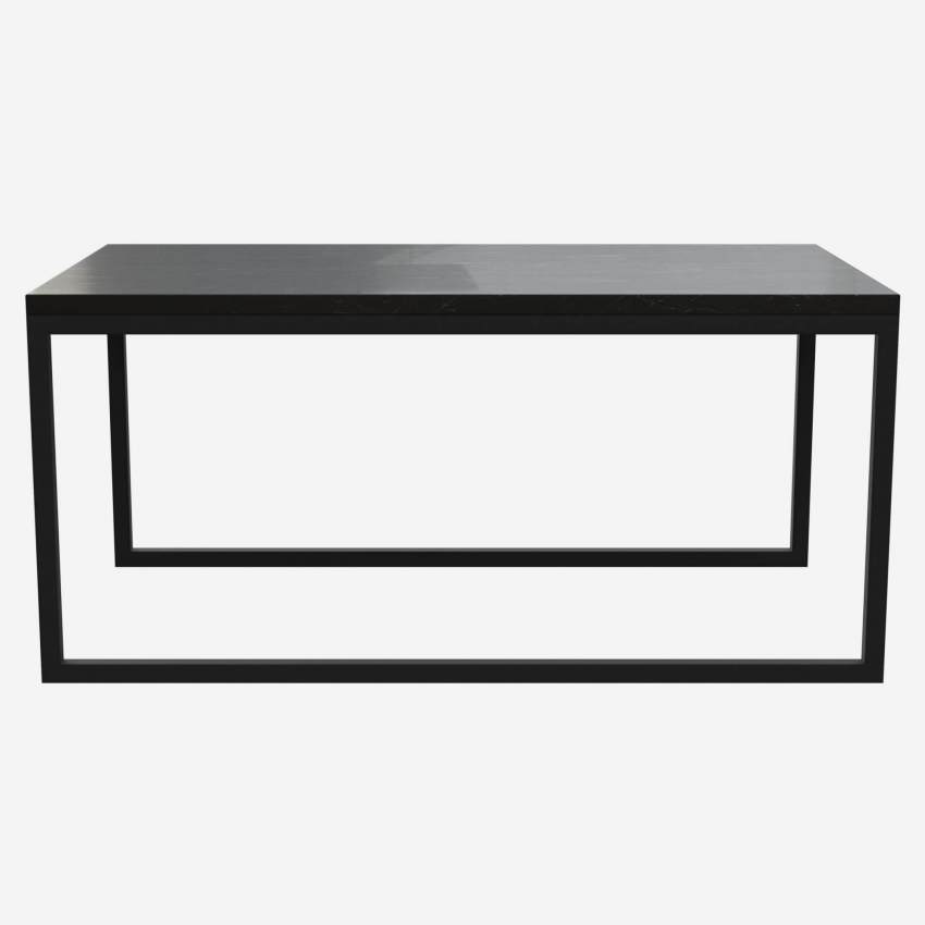 Table d'appoint rectangulaire avec plateau en marbre - Noir