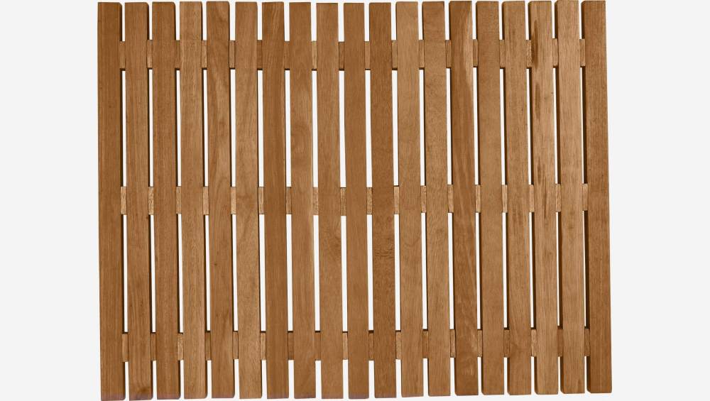 Tapis de bain caillebotis en bois - 45 x 59 cm - Naturel