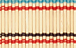 Luce Chemin de table en bambou - 200 x 33 cm - Rayures de couleur