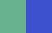 Valerian Plaid - 130 x 170 cm - Grün und Blau