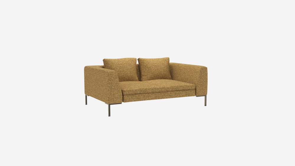 2-Sitzer-Sofa aus Venezia-Stoff - Gewürzgelb