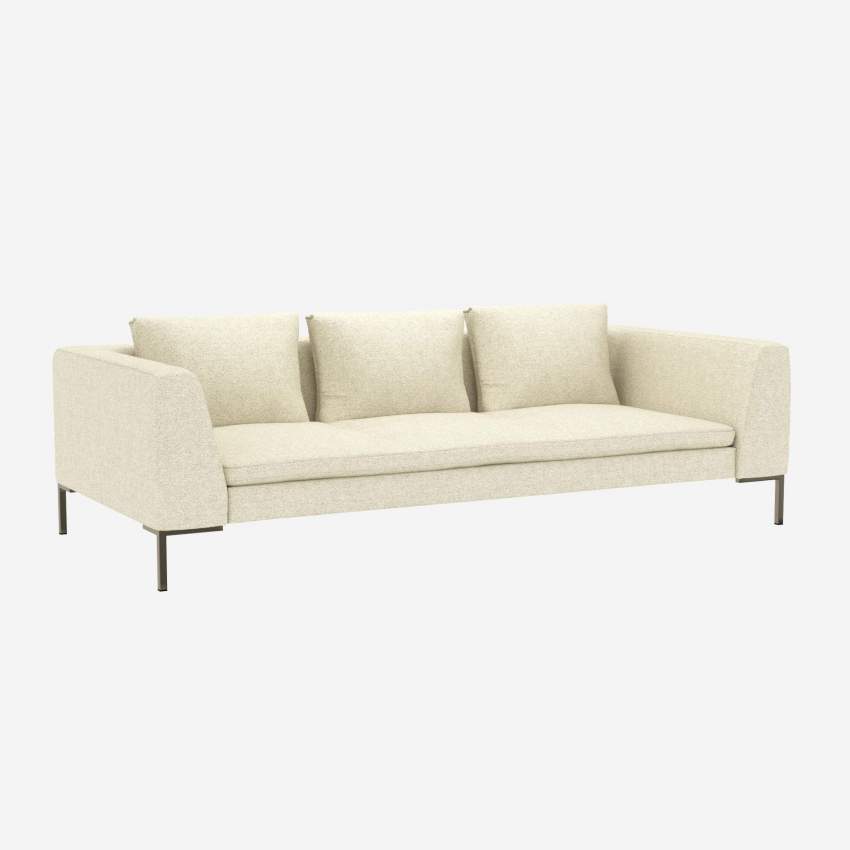 3-Sitzer-Sofa aus Venezia-Stoff - Kreideweiß