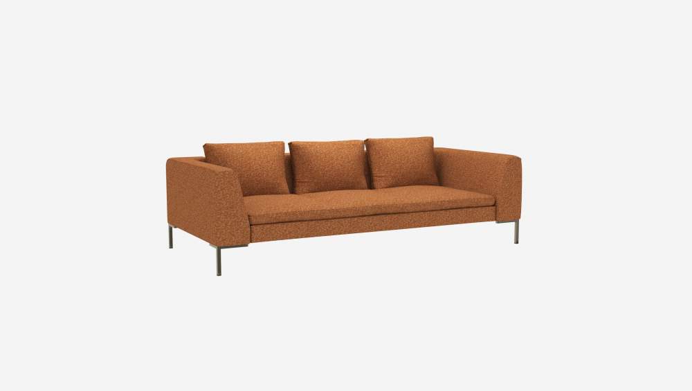 3-Sitzer-Sofa aus Lucca-Stoff - Haselnussbraun