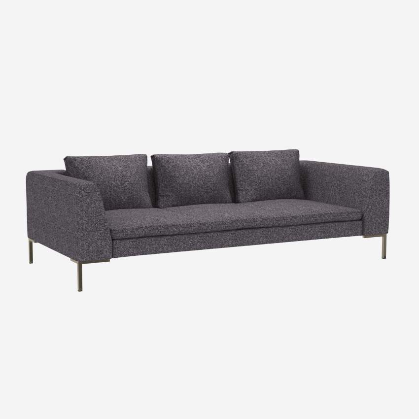 3-Sitzer-Sofa aus Lucca-Stoff - Zinkblau