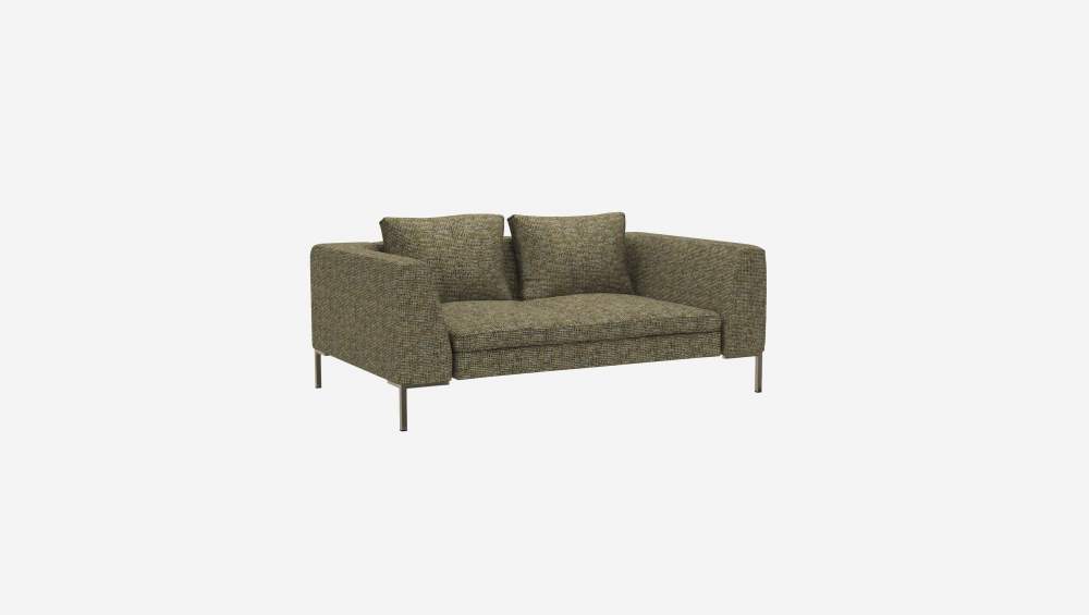 2-Sitzer-Sofa aus Alba-Stoff - Gewittergrün