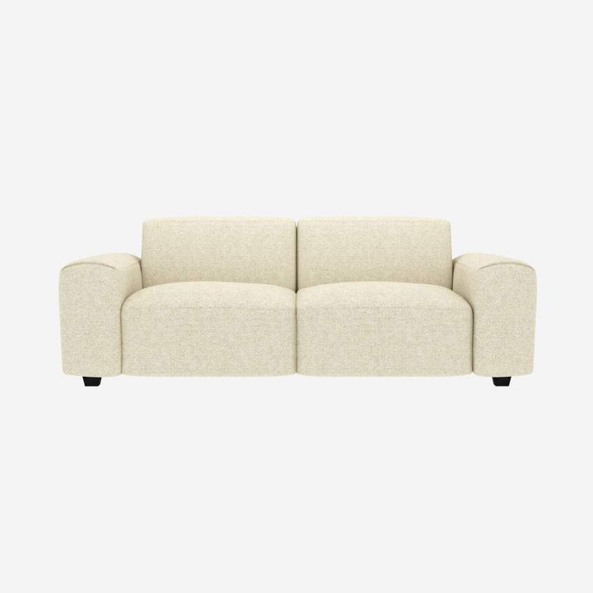 3-Sitzer-Sofa aus Venezia-Stoff - Kreideweiß