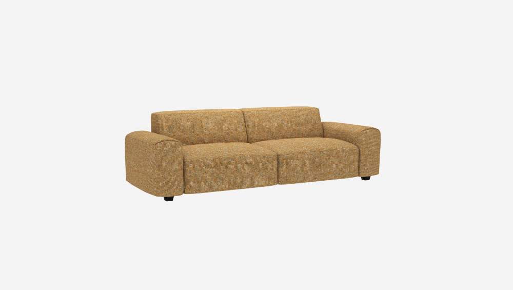 4-Sitzer-Sofa aus Alba-Stoff - Sonnengelb