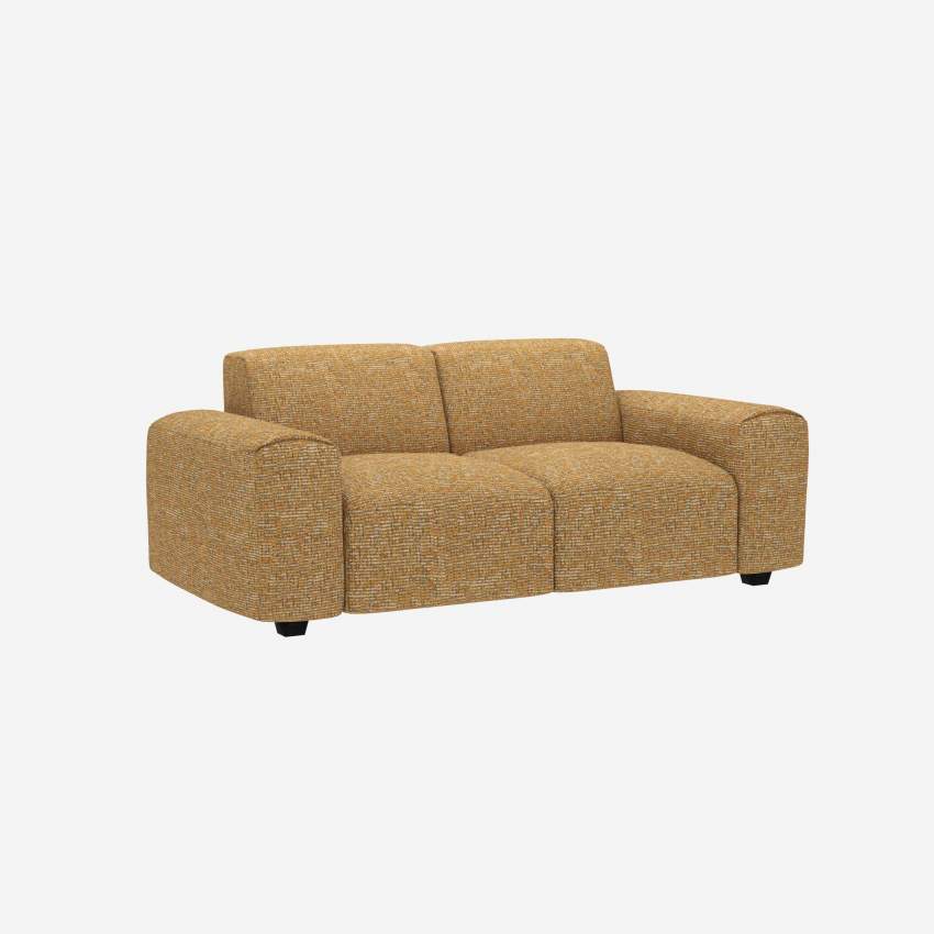 2-Sitzer-Sofa aus Alba-Stoff - Sonnengelb