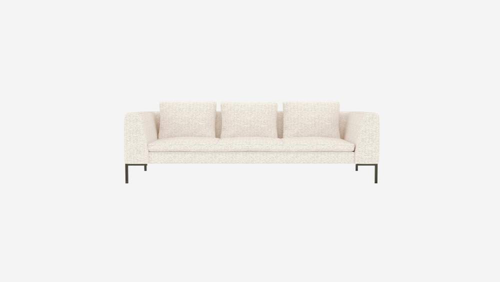 3-Sitzer-Sofa aus Bormio-Stoff - Alabasterweiß