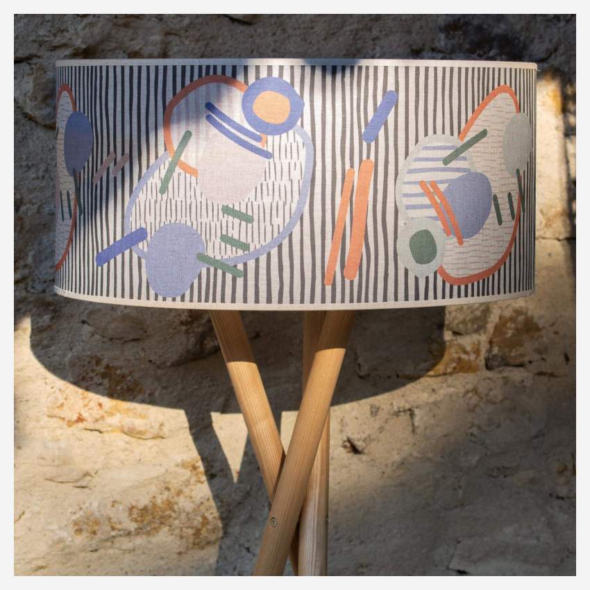 Leuchtenschirm aus Baumwolle – 50 x 24 cm – Muster by Floriane Jacques