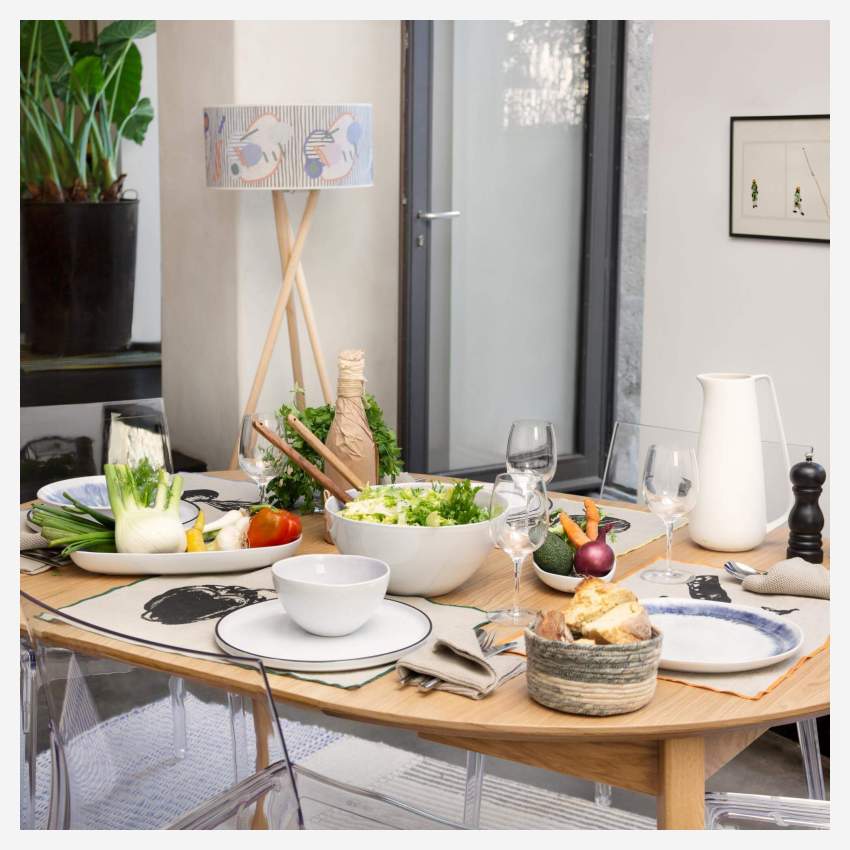 4er-Set Tischsets aus Leinen - Gemüse-Motiv - Design by Floriane Jacques