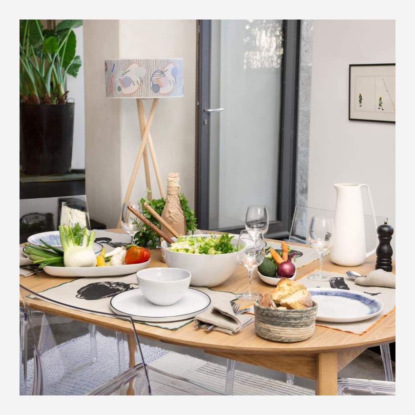 Confezione da 4 set per la tavola in lino – Motivo decorativo verdura - Design by Floriane Jacques