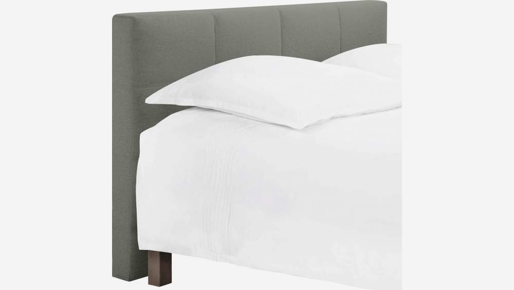 Tête de lit pour sommier en 140 cm en tissu gris clair