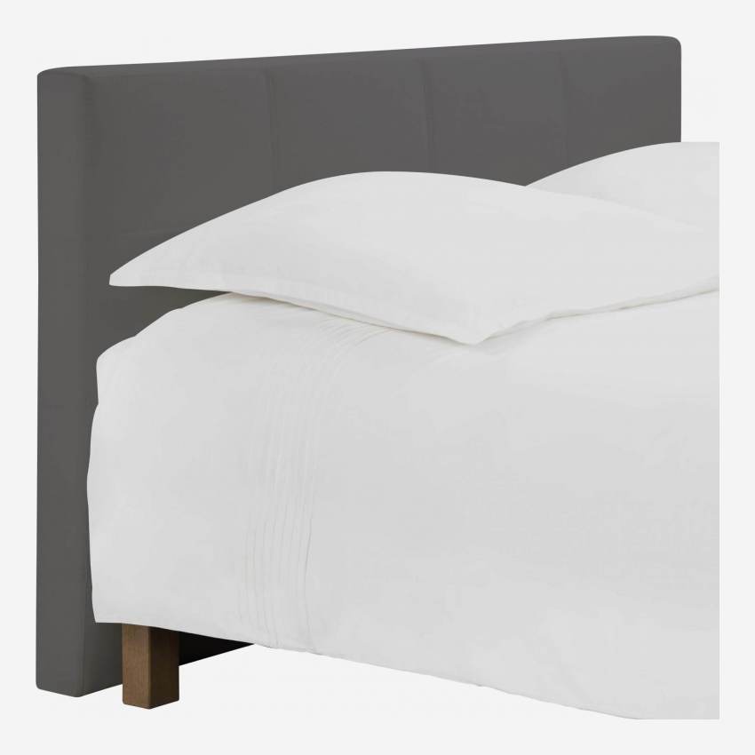 Tête de lit pour sommier en 160 cm en tissu gris