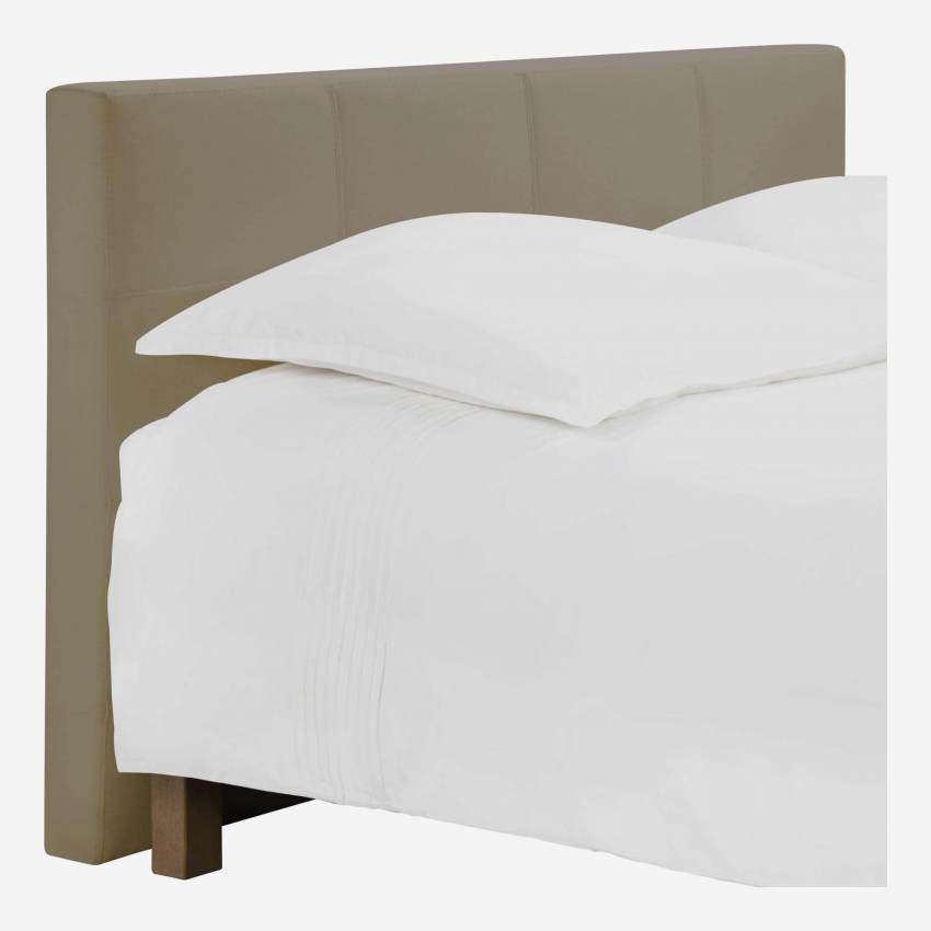 Cabecero de cama para somier de 160cm de tela beige claro