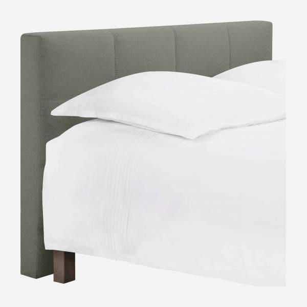 Tête de lit pour sommier en 160 cm en tissu gris clair
