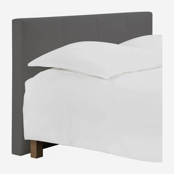 Tête de lit pour sommier en 180 cm en tissu gris souris