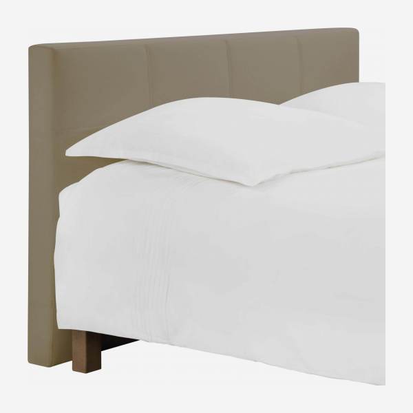 Tête de lit pour sommier en 180 cm en tissu beige clair