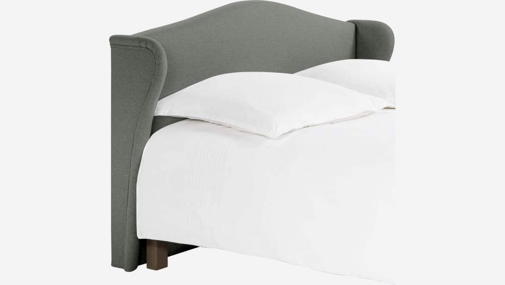 Cabecero de cama para somier de 140cm de tela gris ratón