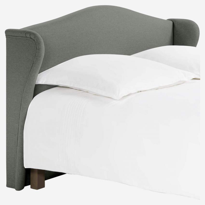Cabecero de cama para somier de 160cm de tela gris ratón