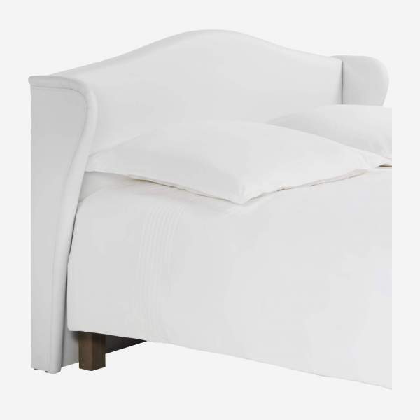 Cabecero de cama para somier de 160cm de simil piel blanco