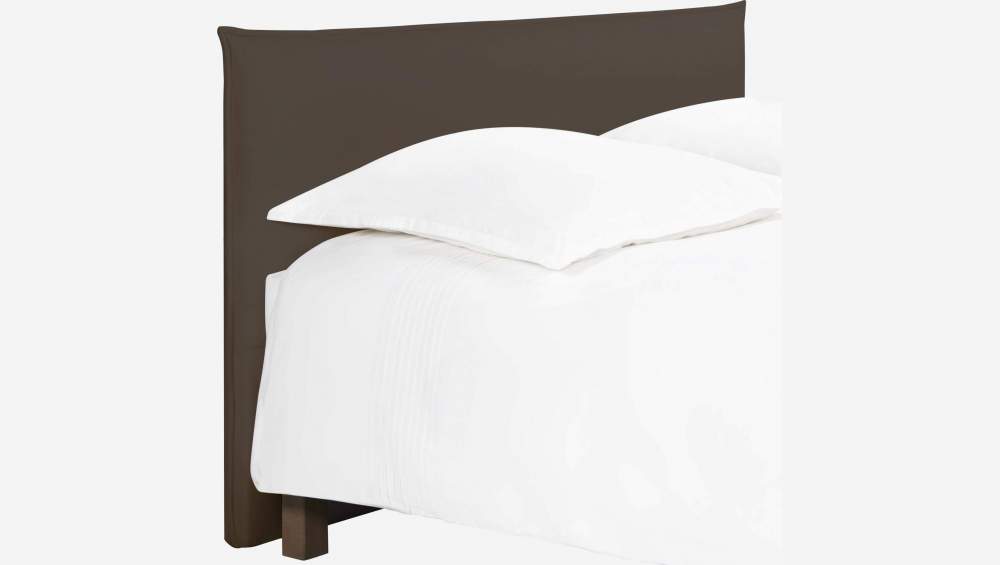 Testiera per letto in tessuto 140 cm - Grigio topo