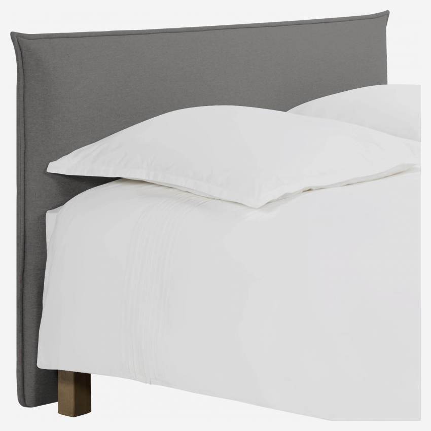Cabecero de cama para somier de 140cm de tela gris claro