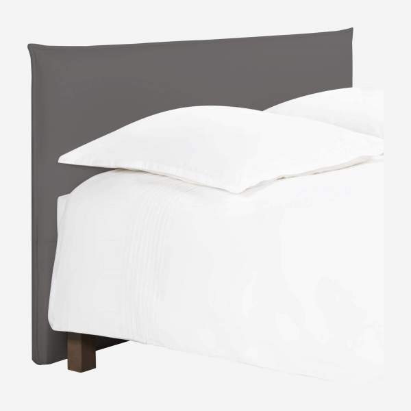 Cabecero de cama para somier de 160cm de tela gris ratón