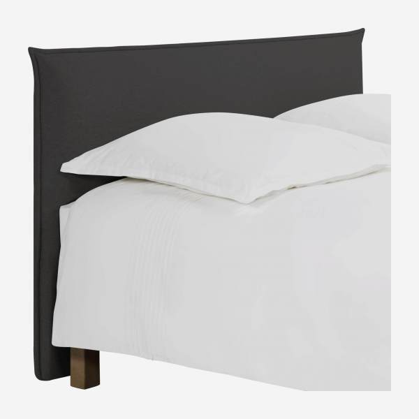 Tête de lit pour sommier en 160 cm en tissu - Gris anthracite