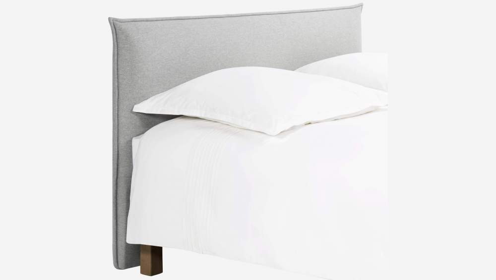 Tête de lit pour sommier en 160 cm en tissu - Gris clair