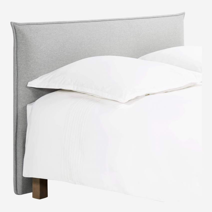 Cabecero de cama para somier de 160cm de tela gris claro