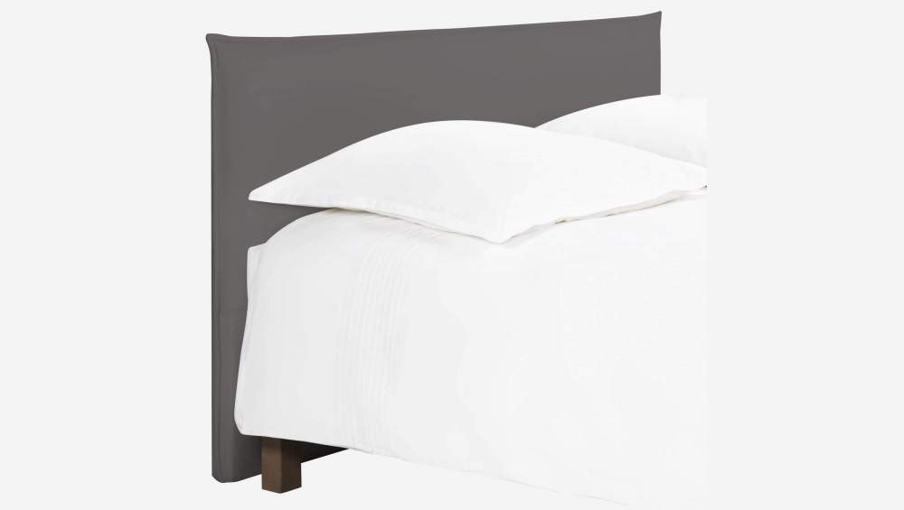Tête de lit pour sommier en 180 cm en tissu - Gris souris