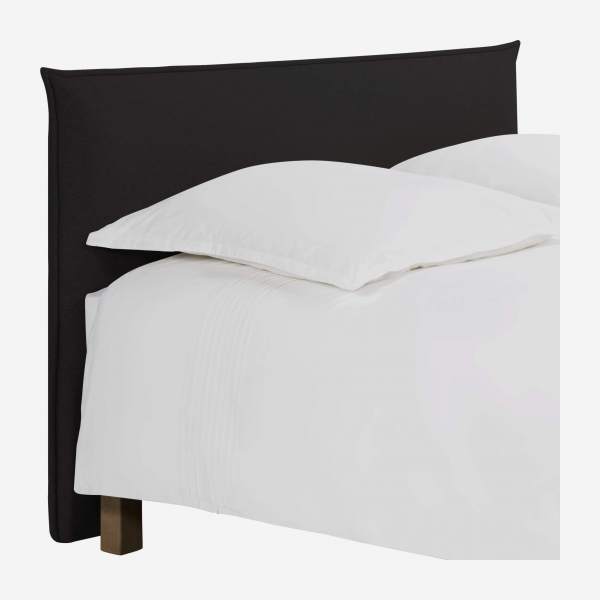 Tête de lit pour sommier en 180 cm en tissu - Gris anthracite