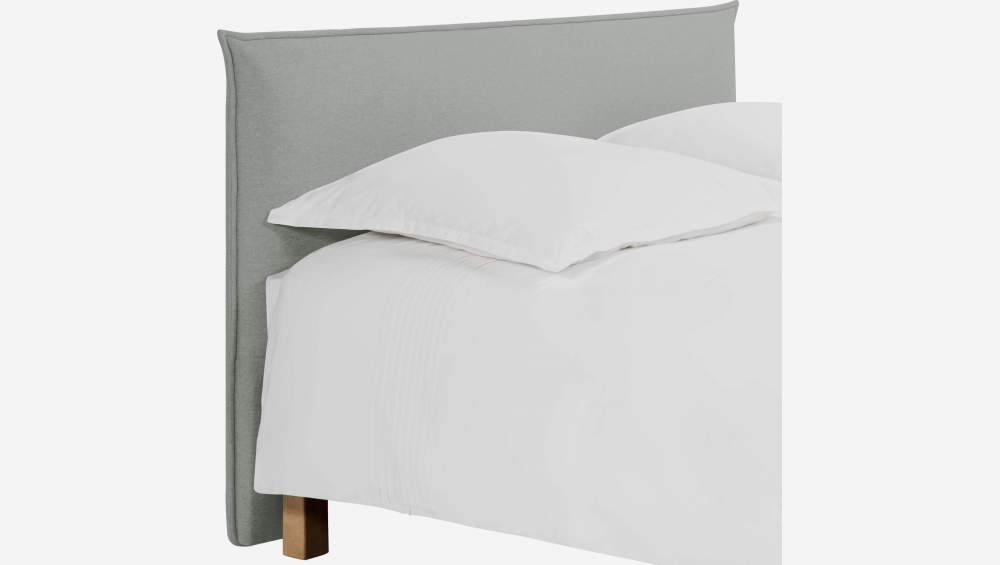 Cabecero de cama para somier de 180cm de tela gris claro