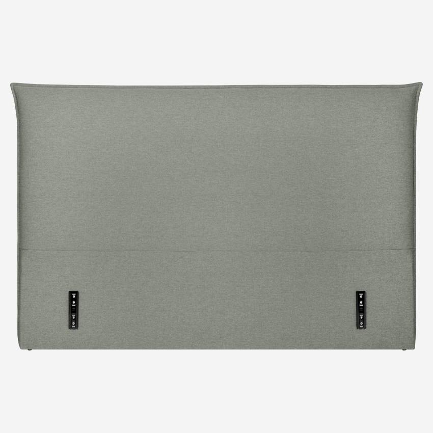 Cabecero de cama para somier de 180cm de tela gris claro