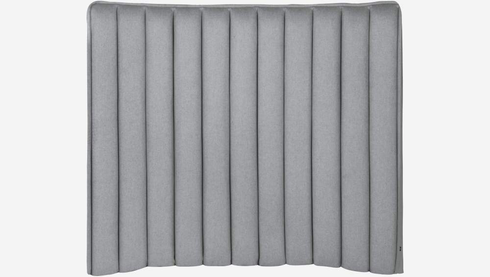 Cabeceira de lã 130 x 99 cm - Cinza claro