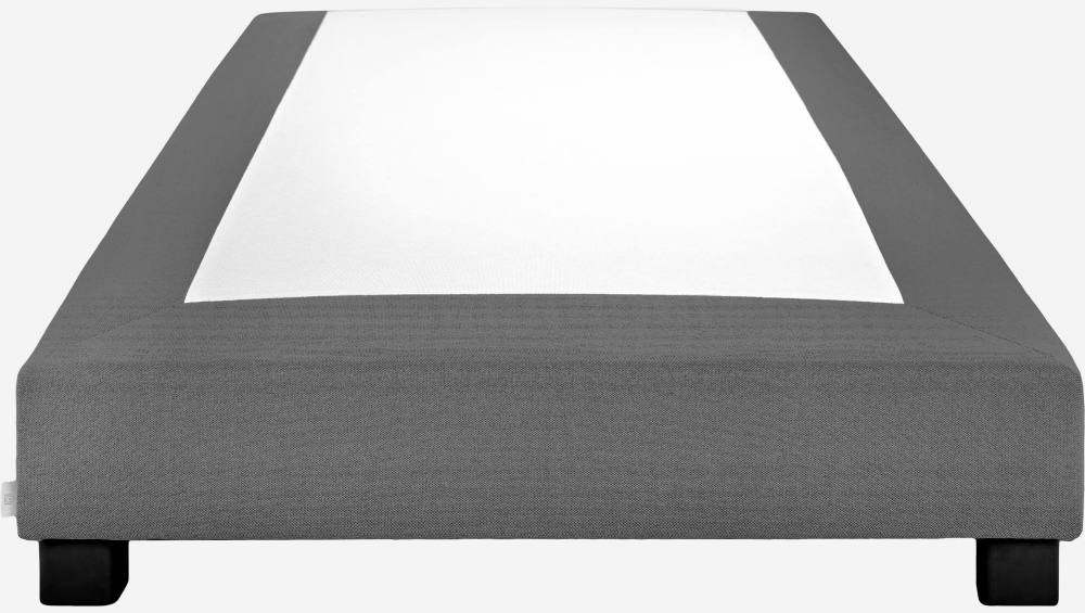 Bettgestell mit Lattenrost aus Stoff - 90 x 200 cm - Grau