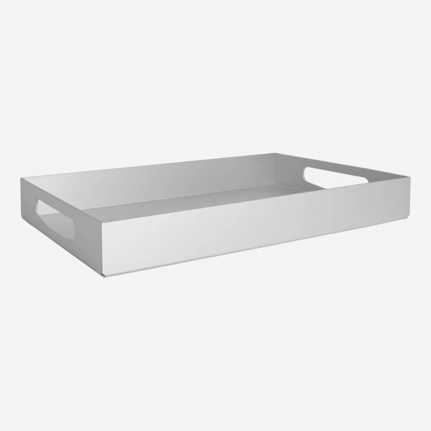 Vassoio in alluminio 40x25 cm argento