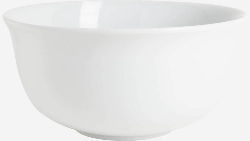 Taça de porcelana branca de 23 cm
