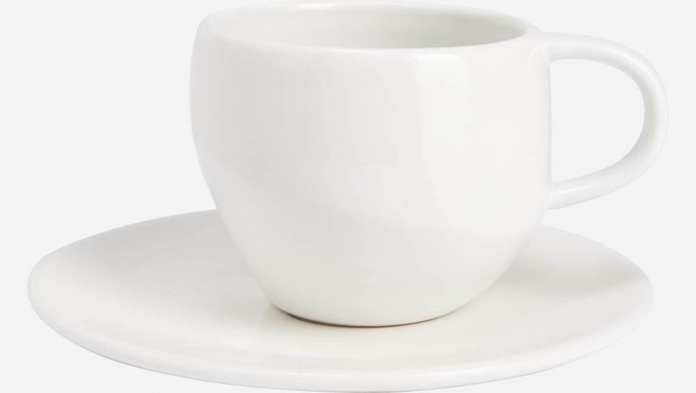 Espressotasse aus weißem Porzellan