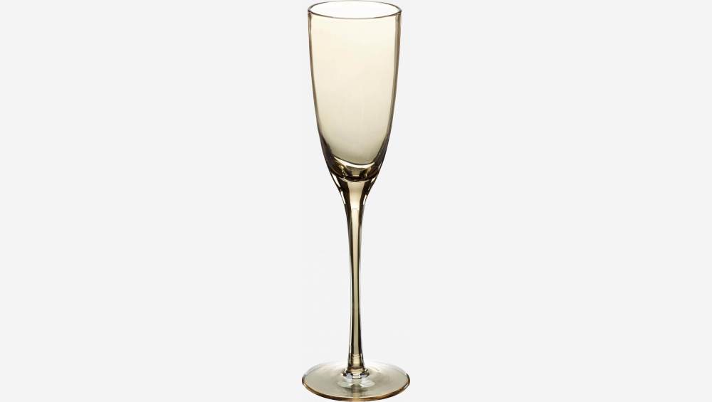 Flûte à champagne - Verre - Doré