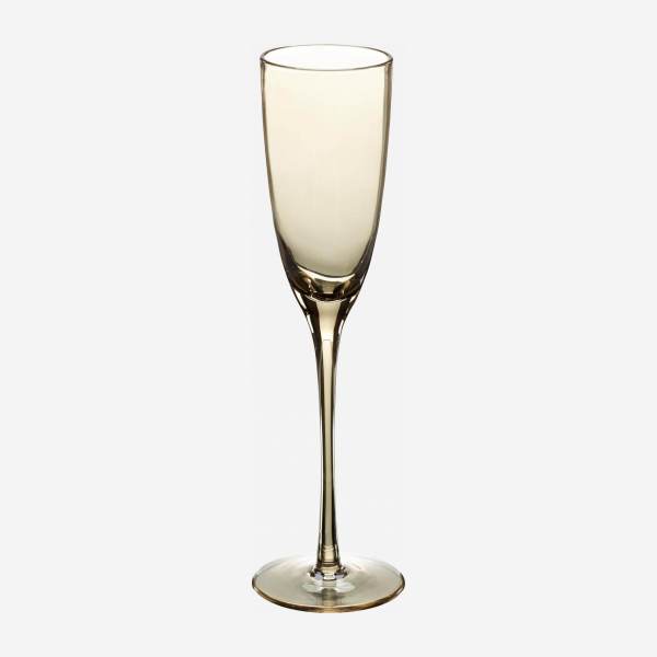 Copa de champagne - Vidrio - Dorado
