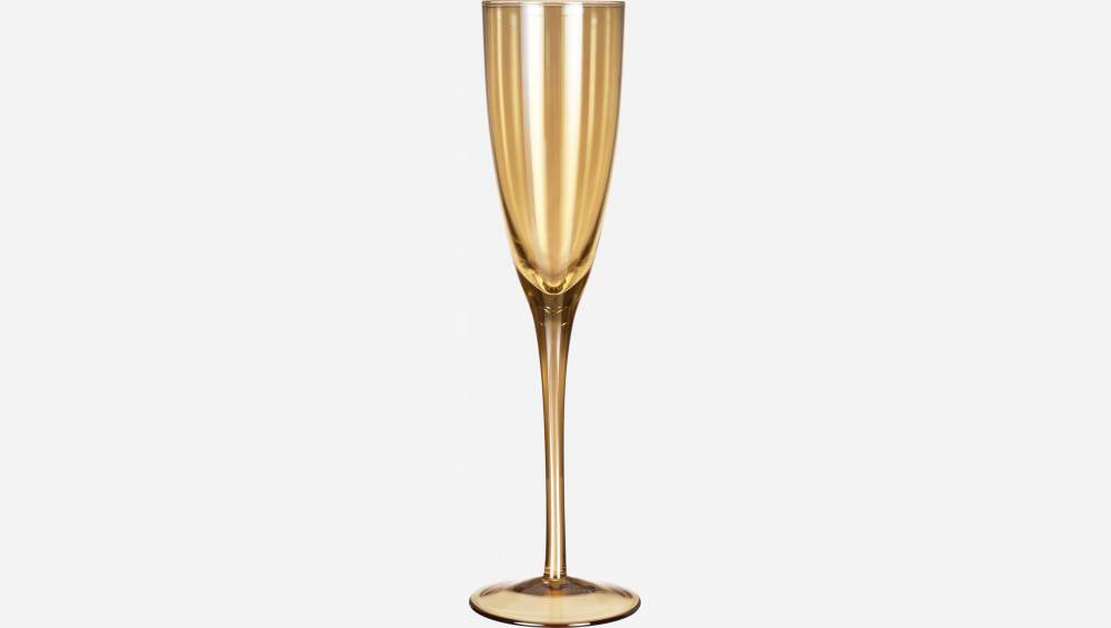 Flûte à champagne - Verre - Doré