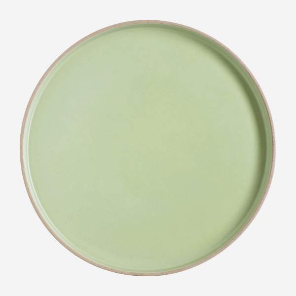 Flacher Teller aus Sandstein - Grün - 27,5 cm