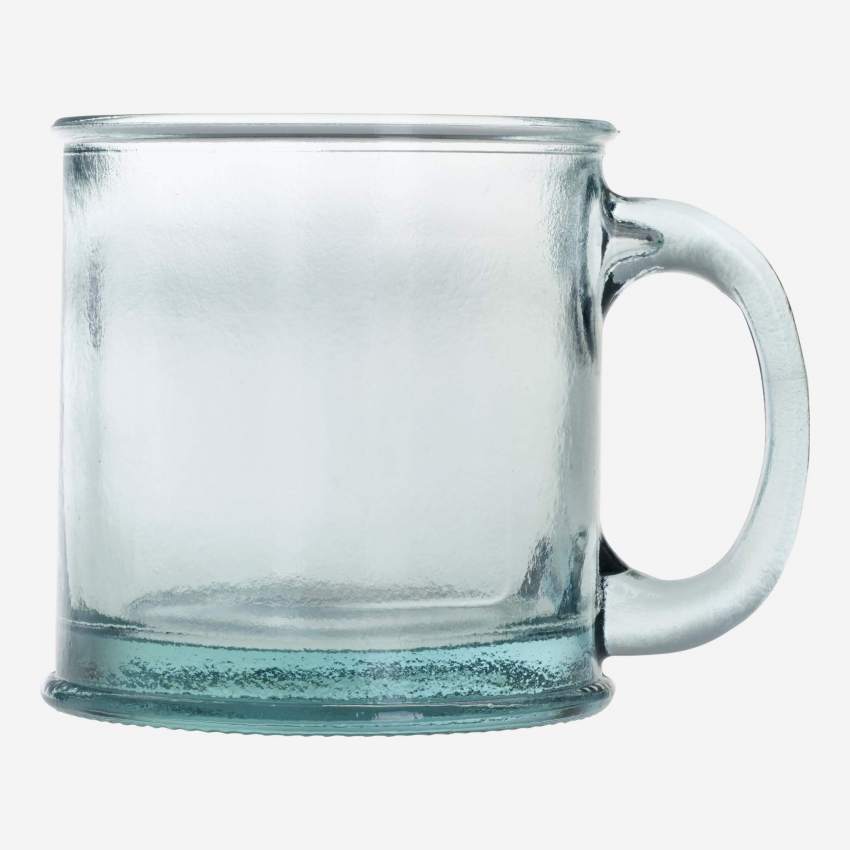 Mug en verre recyclé - Bleu clair - 350 ml