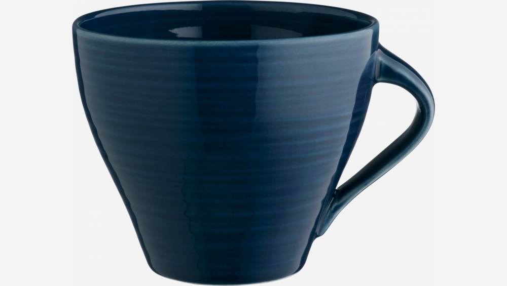 Tasse aus Sandstein, nachtblau lackiert