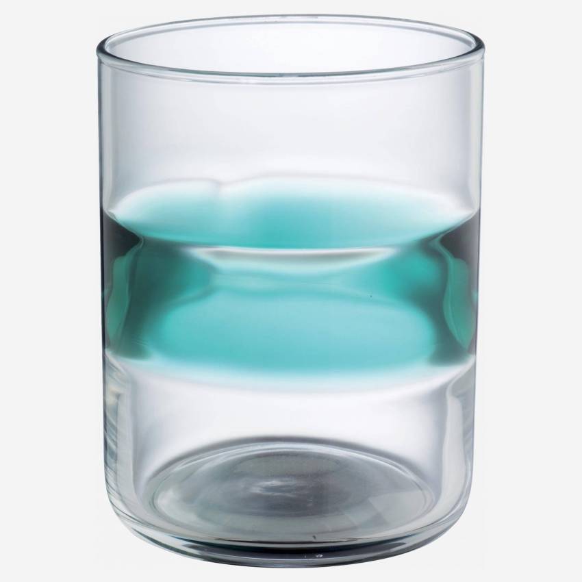 Copo de vidro - 10 cm - Azul