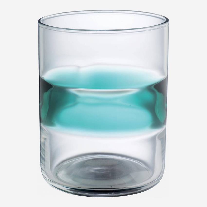 Beker van glas - 10 cm - Blauw