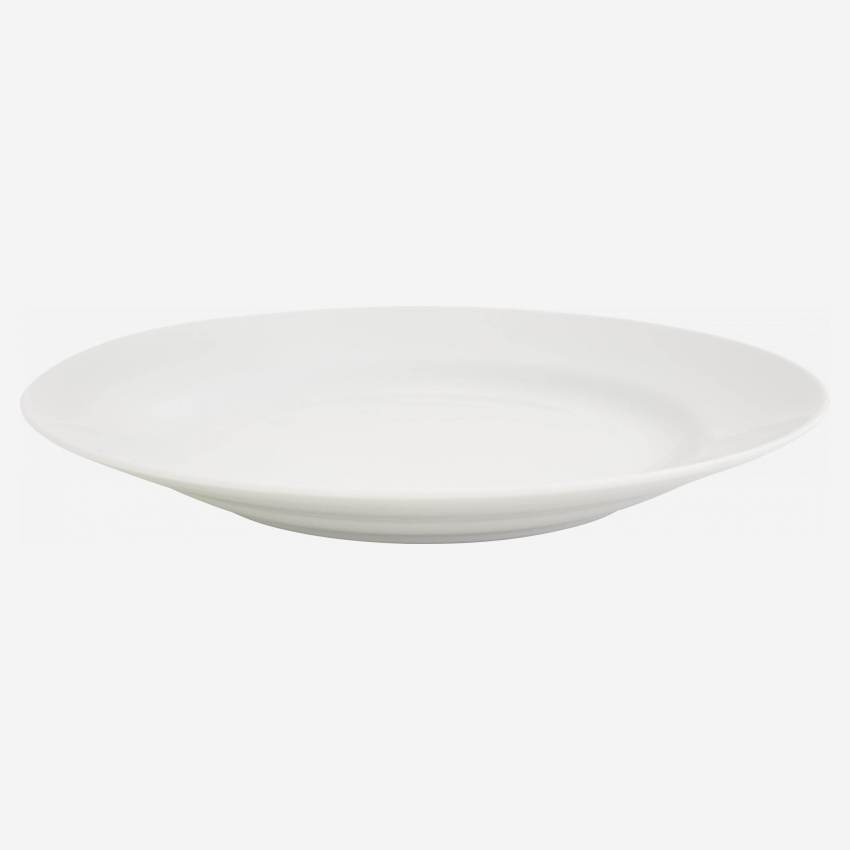 Assiette à dessert en porcelaine - 23 cm - Blanc - Design by Queensberry & Hunt