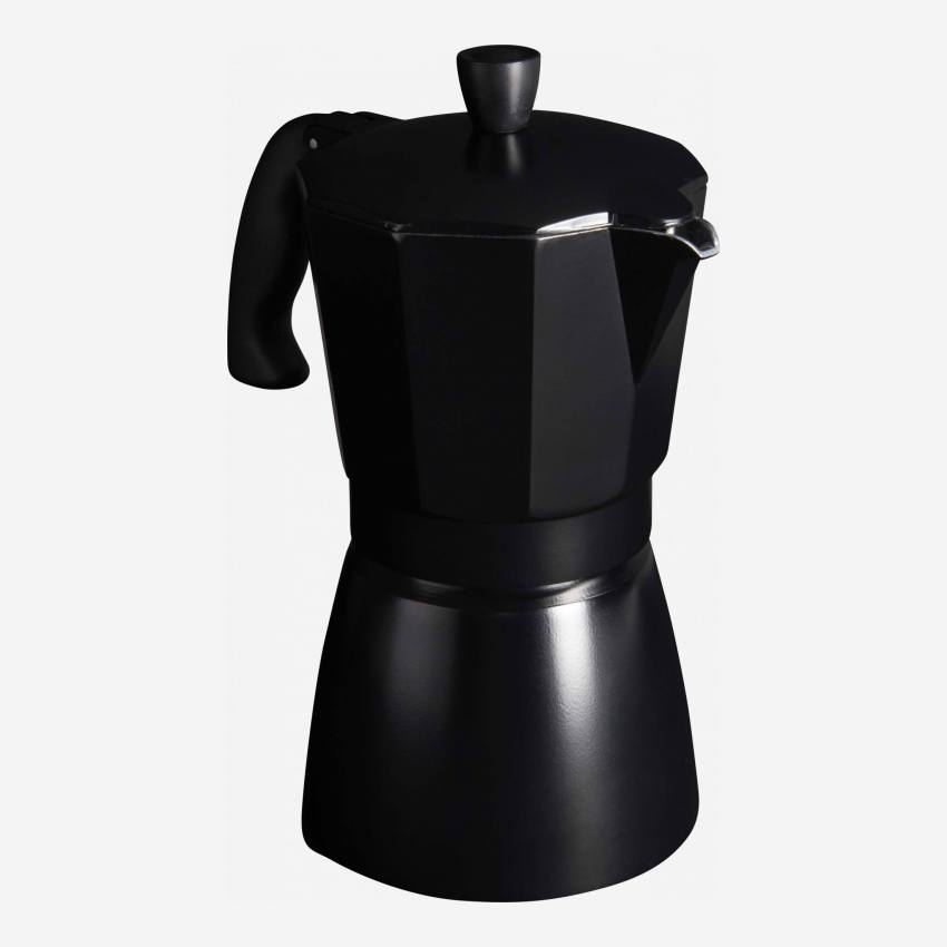 Italiaans koffiezetapparaat van aluminium - Zwart 
